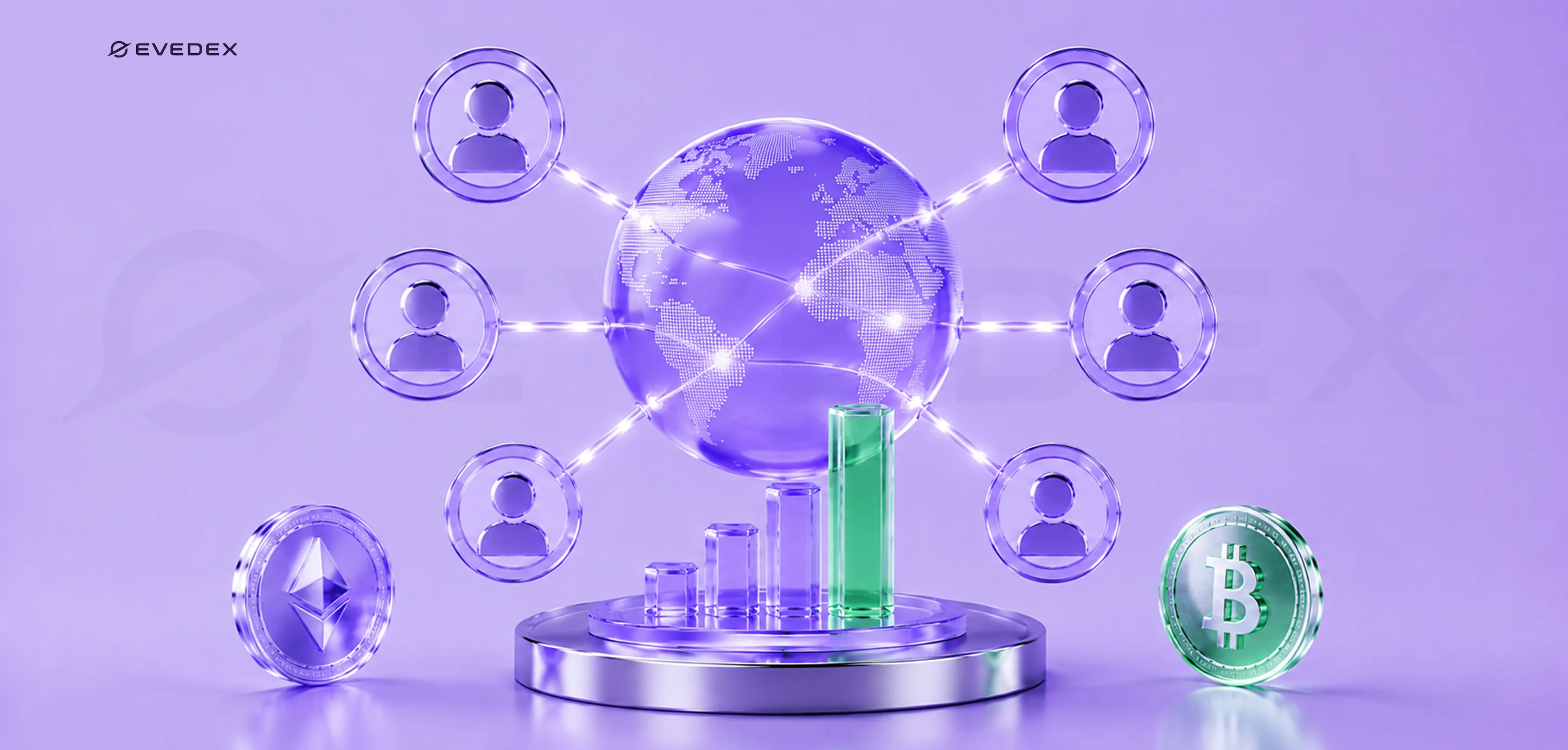 Globus mit Netzwerk aus Händlern als Symbol für den weltweiten Devisenmarkt