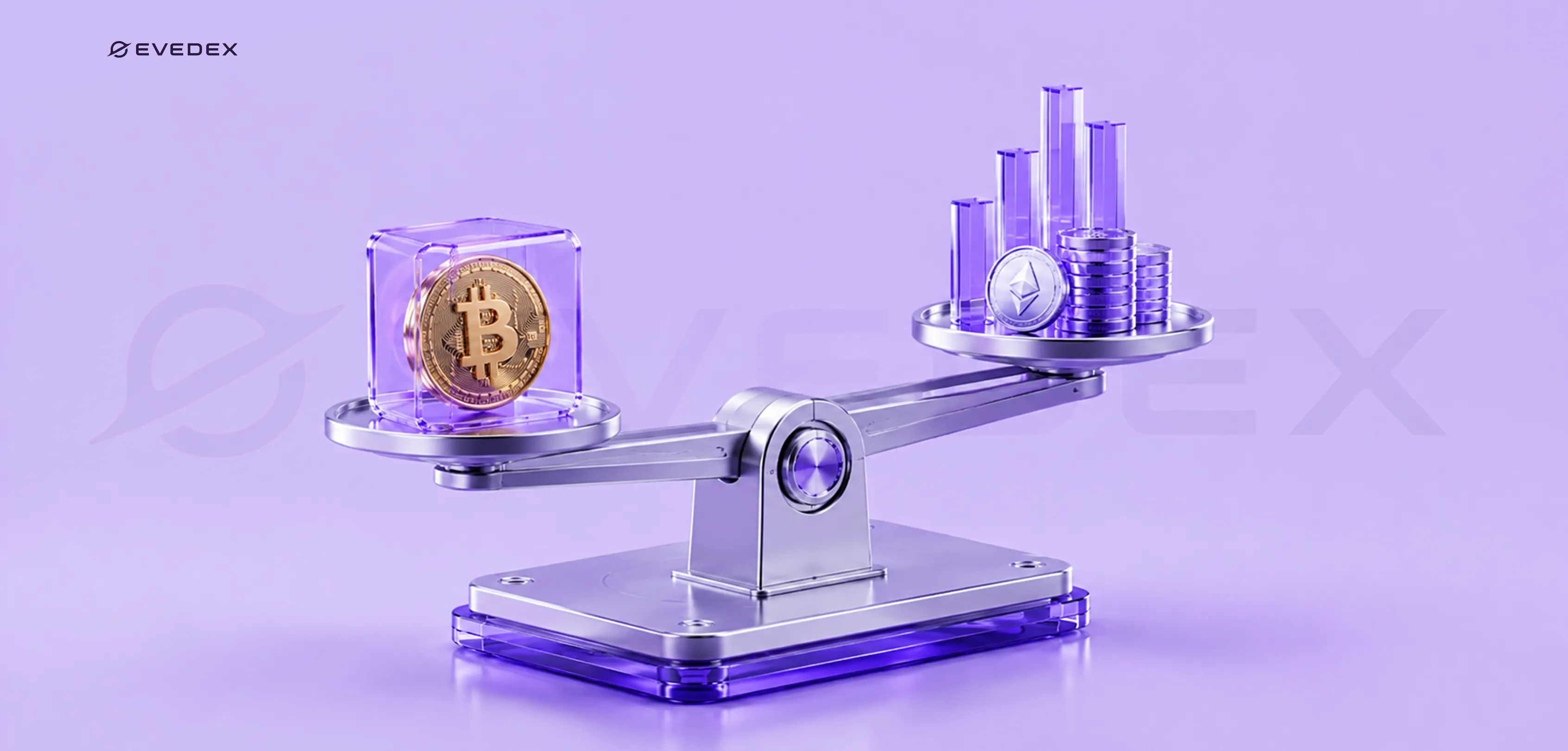Balanza con una moneda y una pila de monedas para comparar forex y futuros