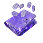 Coins and wallet representing cashback